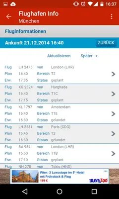 Flughafen Info android App screenshot 2